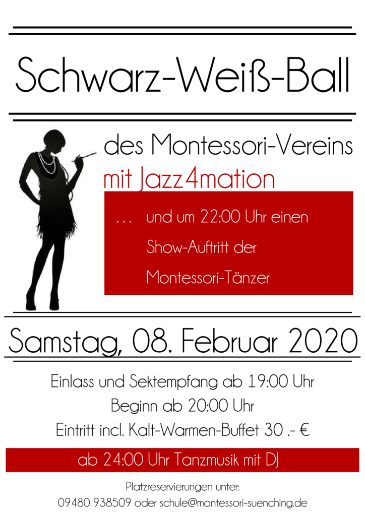 Schwarz-Weiß-Ball des Montessori-Vereins in Sünching